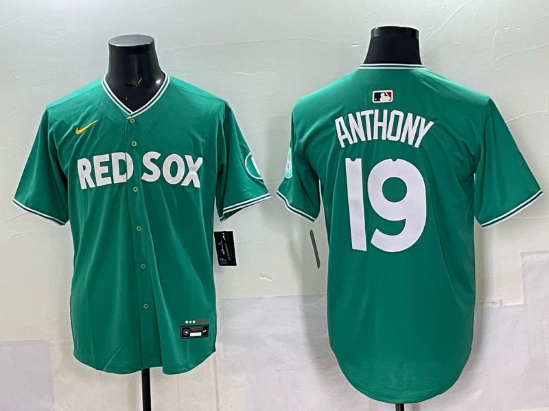 Men 2025 Boston Red Sox #19 Anthony Drak Green Joint Name Nike MLB Jersey 031